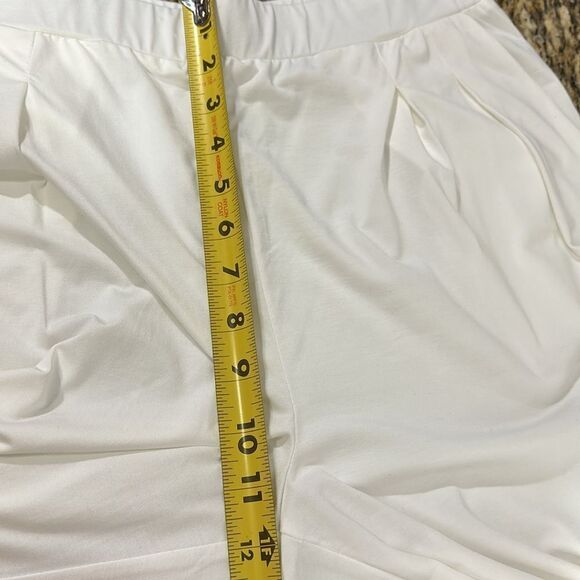 Wynne Layers Ivory Pleated Front High Rise Tapered Leg Pants Size L - Picture 10 of 10